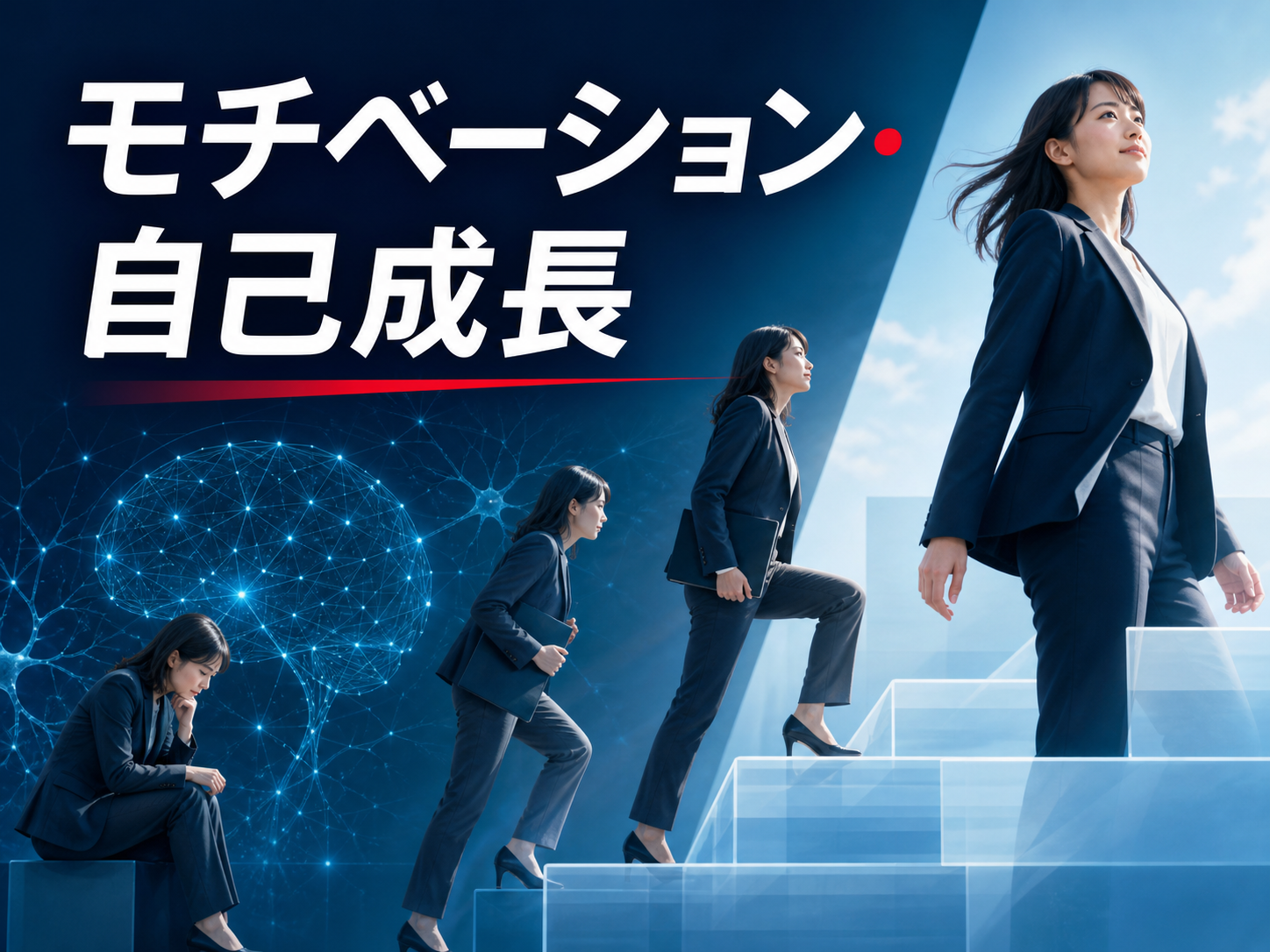 社員が段階的に成長していく様子を表す研修案内画像
